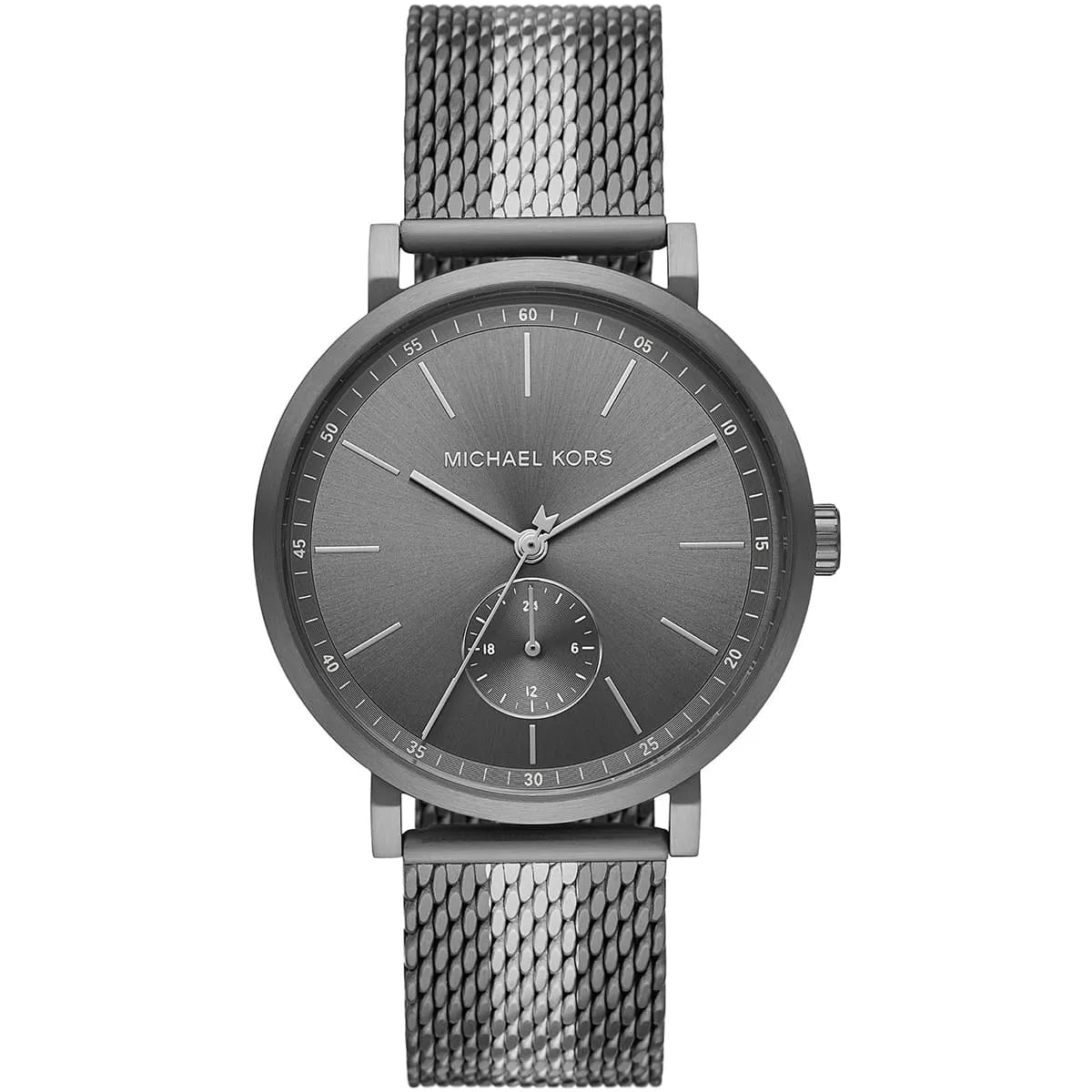 Michael Kors Irving MK8805 42mm Men's Quartz Watch – Grey Sunray & Gunmetal Grey Stainless Steel Mesh Bracelet