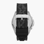 Michael Kors Brecken MK8850 45mm Men's Chronograph Watch – Black Textured & Black Rubber Strap