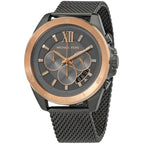 Michael Kors Brecken MK8868 45mm Men's Chronograph Watch – Grey Sunray & Grey Stainless Steel Mesh Bracelet