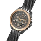 Michael Kors Brecken MK8868 45mm Men's Chronograph Watch – Grey Sunray & Grey Stainless Steel Mesh Bracelet