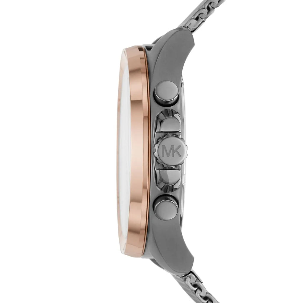 Michael Kors Brecken MK8868 45mm Men's Chronograph Watch – Grey Sunray & Grey Stainless Steel Mesh Bracelet