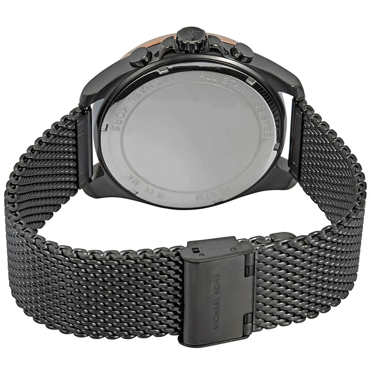 Michael Kors Brecken MK8868 45mm Men's Chronograph Watch – Grey Sunray & Grey Stainless Steel Mesh Bracelet