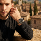 Michael Kors Alek MK8901 44mm Men's Chronograph Watch – Black Sunray & Two-Tone Silver and Gold Stainless Steel Bracelet