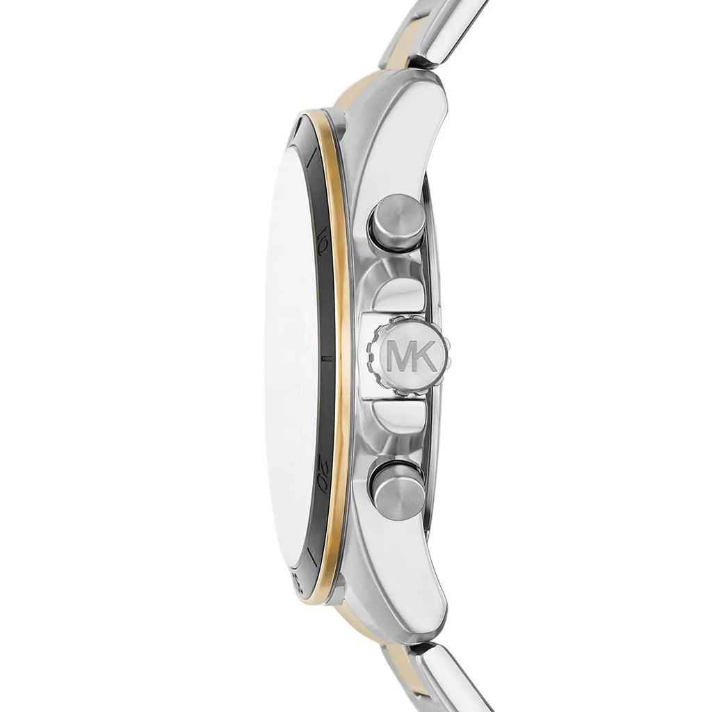 Michael Kors Alek MK8901 44mm Men's Chronograph Watch – Black Sunray & Two-Tone Silver and Gold Stainless Steel Bracelet