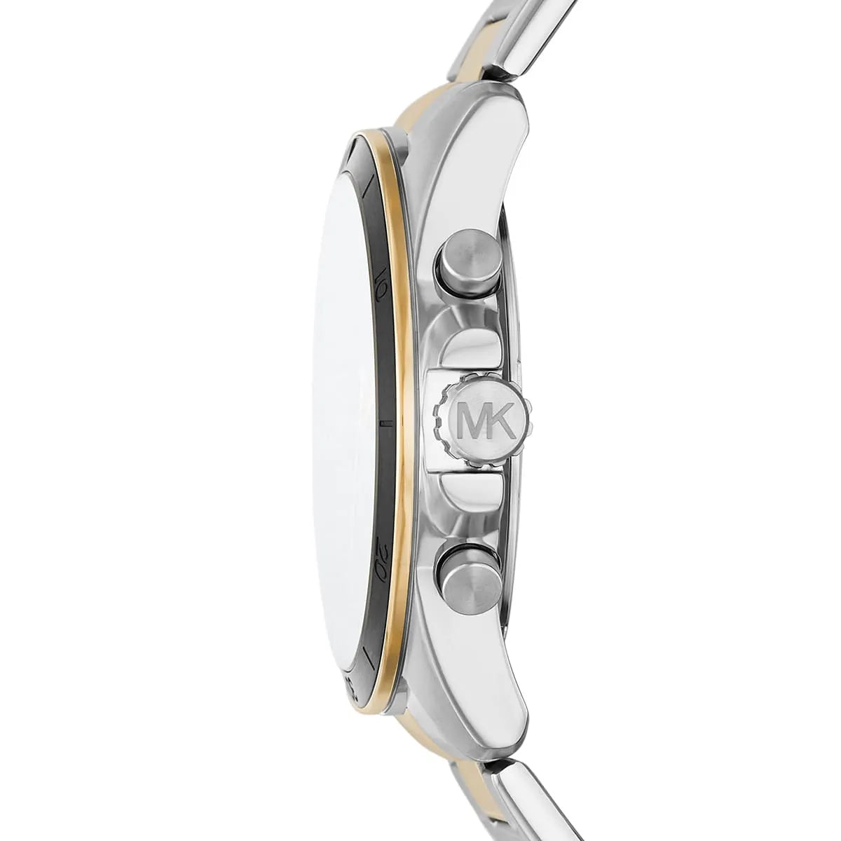 Michael Kors Alek MK8901 44mm Men's Chronograph Watch – Black Sunray & Two-Tone Silver and Gold Stainless Steel Bracelet