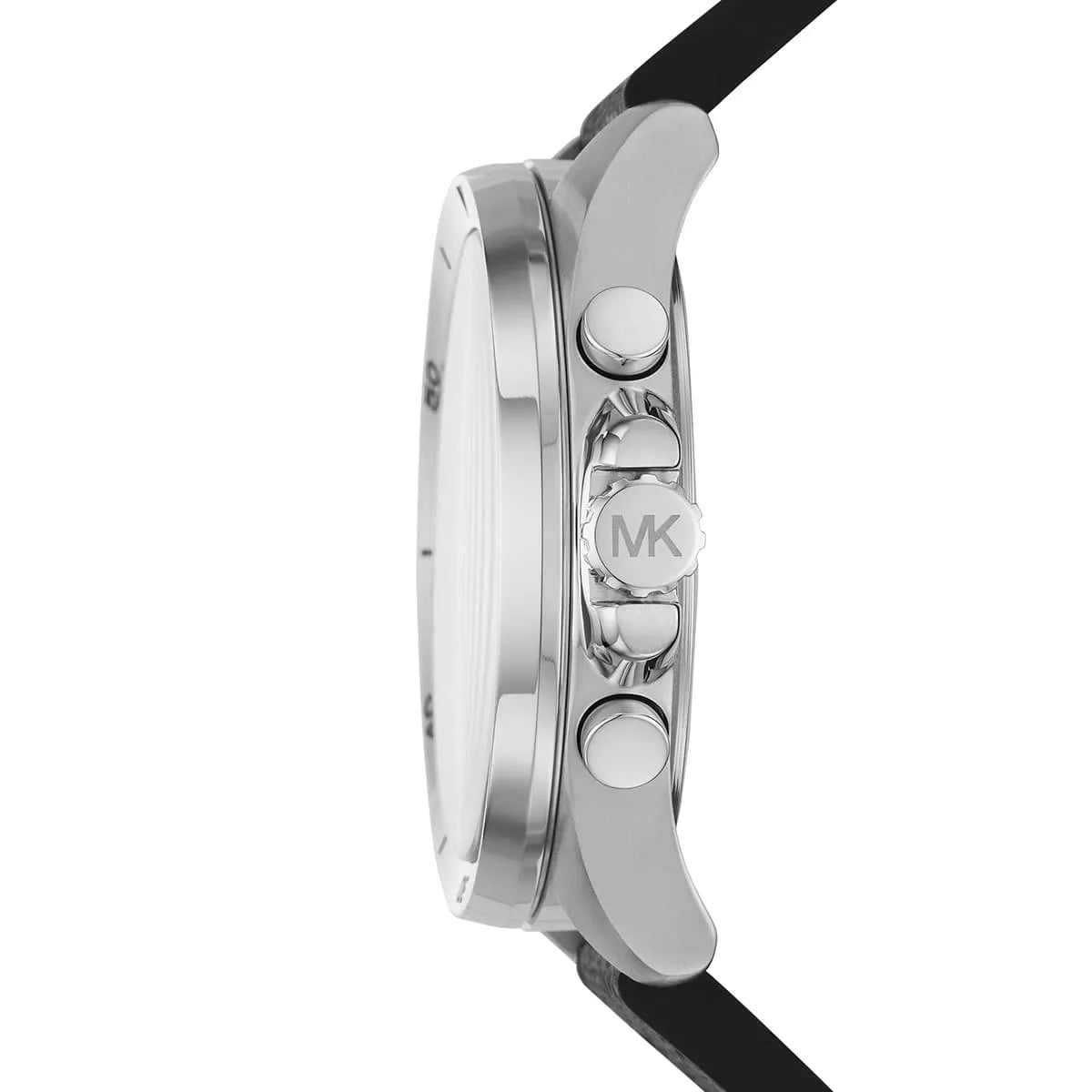 Michael Kors Brecken MK8922 45mm Men's Chronograph Watch – Silver Sunray & Grey Rubber Strap