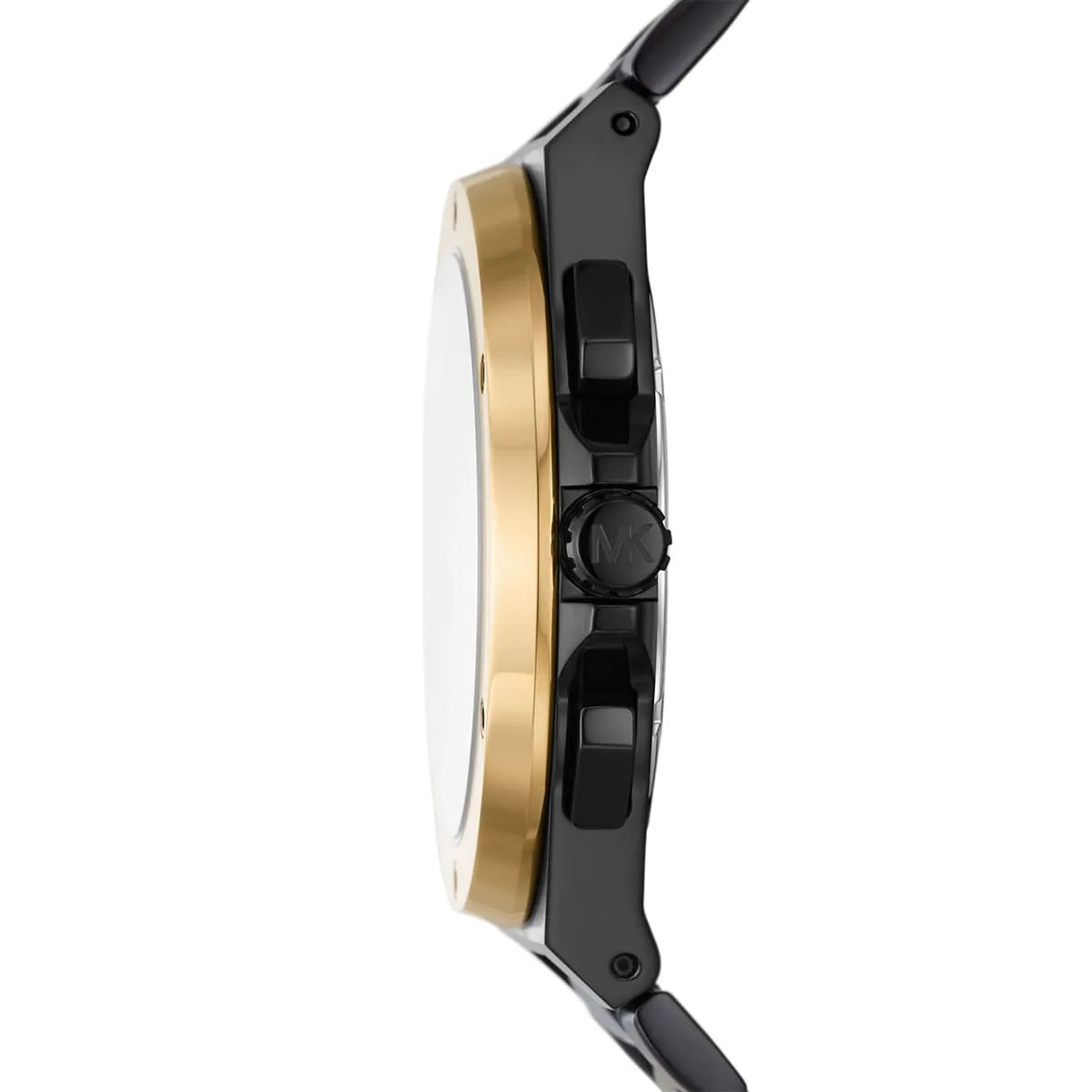 Michael Kors Lennox MK8941 45mm Men's Chronograph Watch – Black & Gold-Tone Stainless Steel Bracelet