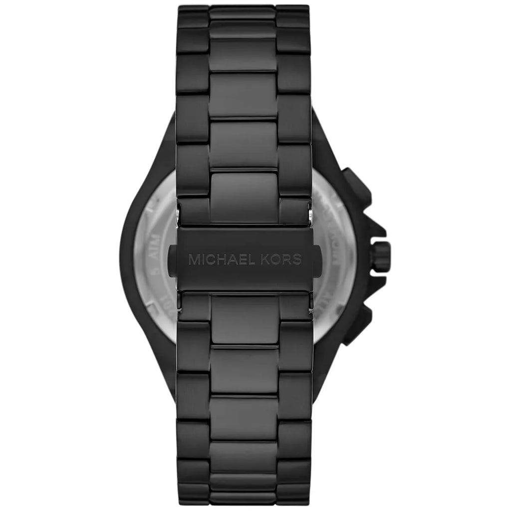 Michael Kors Lennox MK8941 45mm Men's Chronograph Watch – Black & Gold-Tone Stainless Steel Bracelet