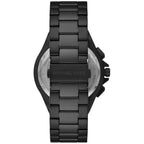 Michael Kors Lennox MK8941 45mm Men's Chronograph Watch – Black & Gold-Tone Stainless Steel Bracelet