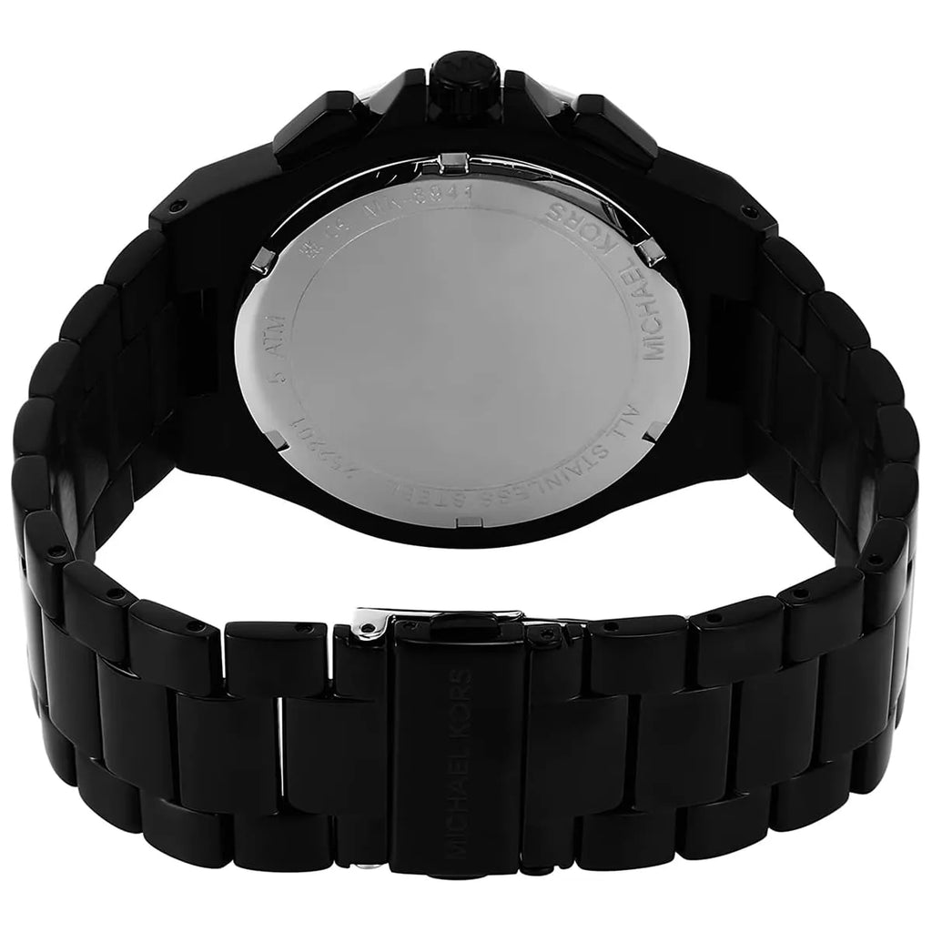 Michael Kors Lennox MK8941 45mm Men's Chronograph Watch – Black & Gold-Tone Stainless Steel Bracelet