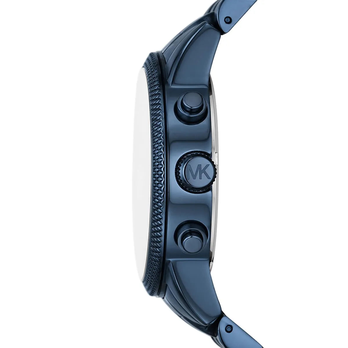 Michael Kors Hutton MK9088 43mm Men's Chronograph Watch – Navy Blue Textured & Navy Blue Stainless Steel Bracelet