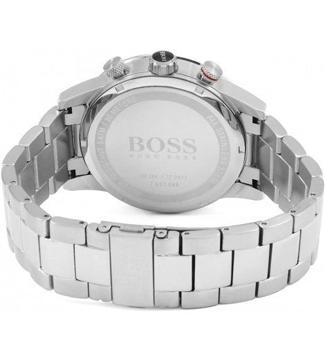 Hugo Boss Rafale 1513511 44mm Men’s Chronograph Watch – Silver Dial & Silver-tone Stainless Steel Link Bracelet