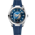 Omega Seamaster Aqua Terra Worldtimer 43mm Master Quality Watch – Dark Blue Dial & Blue Rubber Strap