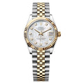Rolex Datejust 31mm Women’s Master Quality Watch – White Diamond Dial, Yellow Two-Tone Jubilee Bracelet & Yellow Gold-Tone Fluted Bezel