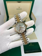 Rolex Datejust 31mm Women’s Master Quality Watch – White Diamond Dial, Yellow Two-Tone Jubilee Bracelet & Yellow Gold-Tone Fluted Bezel