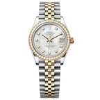 Rolex Datejust 31mm Women’s Master Quality Watch – White Diamond Dial, Yellow Two-Tone Jubilee Bracelet & Yellow Gold-Tone Diamond-Set Bezel