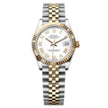 Rolex Datejust 31mm Women’s Master Quality Watch – White Roman Numeral Dial, Yellow Two-Tone Jubilee Bracelet & Yellow Gold-Tone Fluted Bezel