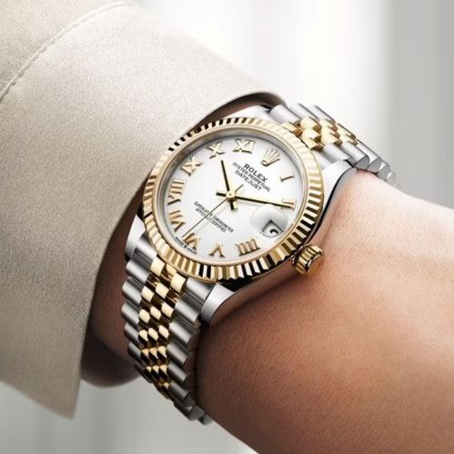 Rolex Datejust 31mm Women’s Master Quality Watch – White Roman Numeral Dial, Yellow Two-Tone Jubilee Bracelet & Yellow Gold-Tone Fluted Bezel