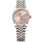 Rolex Datejust 31mm Women’s Master Quality Watch – Salmon Dial, Rose Two-Tone Jubilee Bracelet & Rose Gold-Tone Diamond-Set Bezel