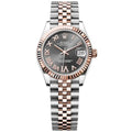 Rolex Datejust 31mm Women’s Master Quality Watch – Grey Roman Numeral Dial, Rose Two-Tone Jubilee Bracelet & Rose Gold-Tone Fluted Bezel