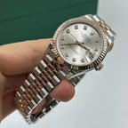 Rolex Datejust 31mm Women’s Master Quality Watch – Champagne Silver Dial, Rose Two-Tone Jubilee Bracelet & Rose Gold-Tone Diamond-Set Bezel