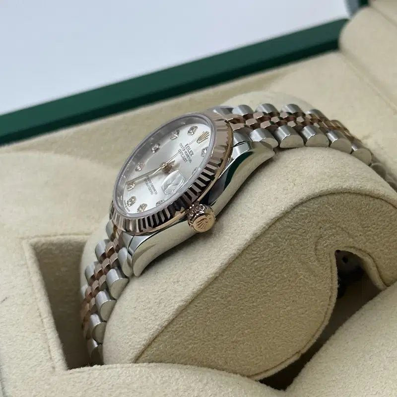 Rolex Datejust 31mm Women’s Master Quality Watch – Champagne Silver Dial, Rose Two-Tone Jubilee Bracelet & Rose Gold-Tone Diamond-Set Bezel