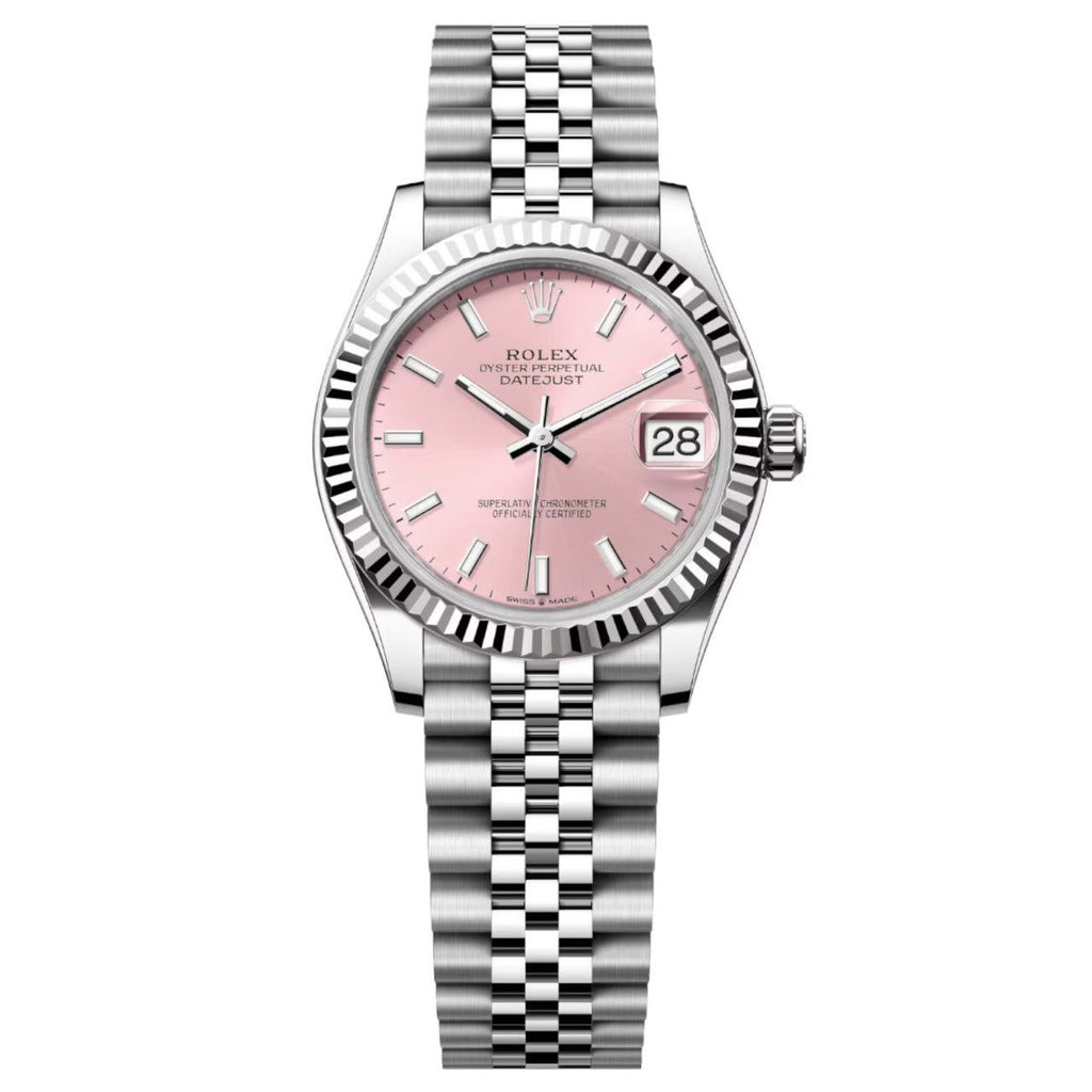 Rolex Datejust 31mm Women’s Master Quality Watch – Pink Dial, Stainless Steel Jubilee Bracelet & Stainless Steel Fluted Bezel