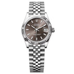 Rolex Datejust 31mm Women’s Master Quality Watch – Dark Brown Dial, Stainless Steel Jubilee Bracelet & Stainless Steel Fluted Bezel