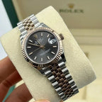 Rolex Datejust 31mm Women’s Master Quality Watch – Grey Dial, Rose Two-Tone Jubilee Bracelet & Rose Gold-Tone Fluted Bezel