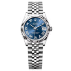 Rolex Datejust 31mm Women’s Master Quality Watch – Blue Roman Numeral Dial, Stainless Steel Jubilee Bracelet & Stainless Steel Fluted Bezel