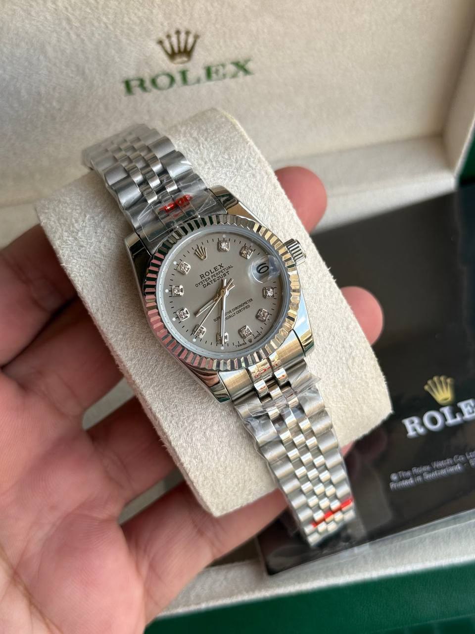 Rolex Datejust 31mm Women’s Master Quality Watch – Silver Sunburst Dial, Stainless Steel Jubilee Bracelet & Stainless Steel Fluted Bezel
