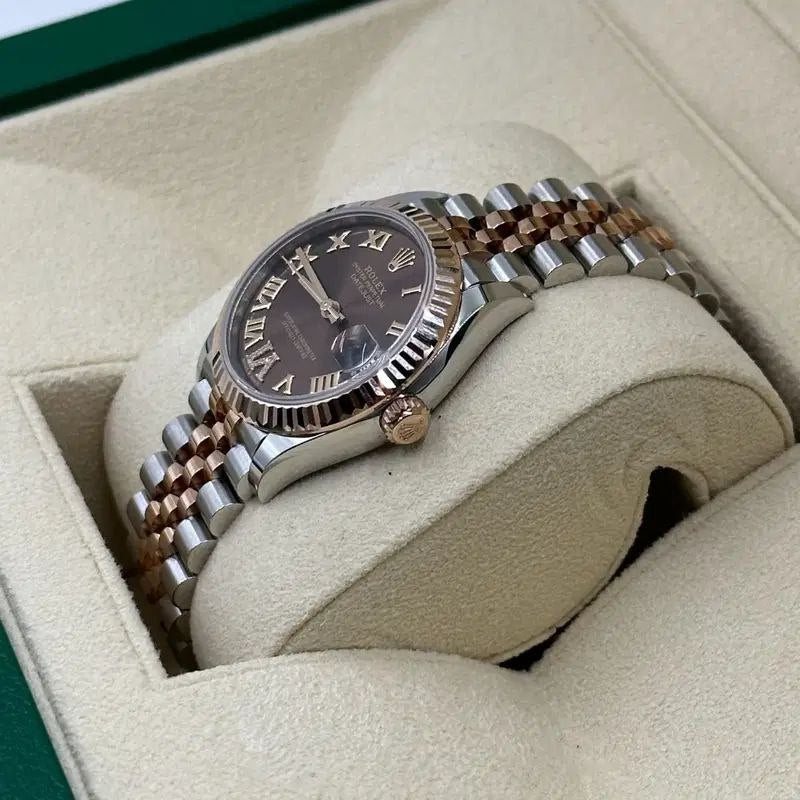 Rolex Datejust 31mm Women’s Master Quality Watch – Chocolate Sunburst Dial, Rose Two-Tone Jubilee Bracelet & Rose Gold-Tone Fluted Bezel