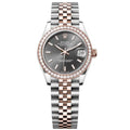 Rolex Datejust 31mm Women’s Master Quality Watch – Dark Grey Dial, Rose Two-Tone Jubilee Bracelet & Rose Gold-Tone Diamond-Set Bezel
