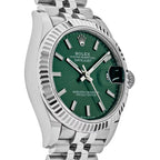 Rolex Datejust 31mm Women’s Master Quality Watch – Green Dial, Stainless Steel Jubilee Bracelet & Stainless Steel Fluted Bezel