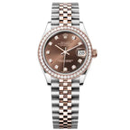 Rolex Datejust 31mm Women’s Master Quality Watch – Chocolate Dial, Rose Two-Tone Jubilee Bracelet & Rose Gold-Tone Diamond-Set Bezel