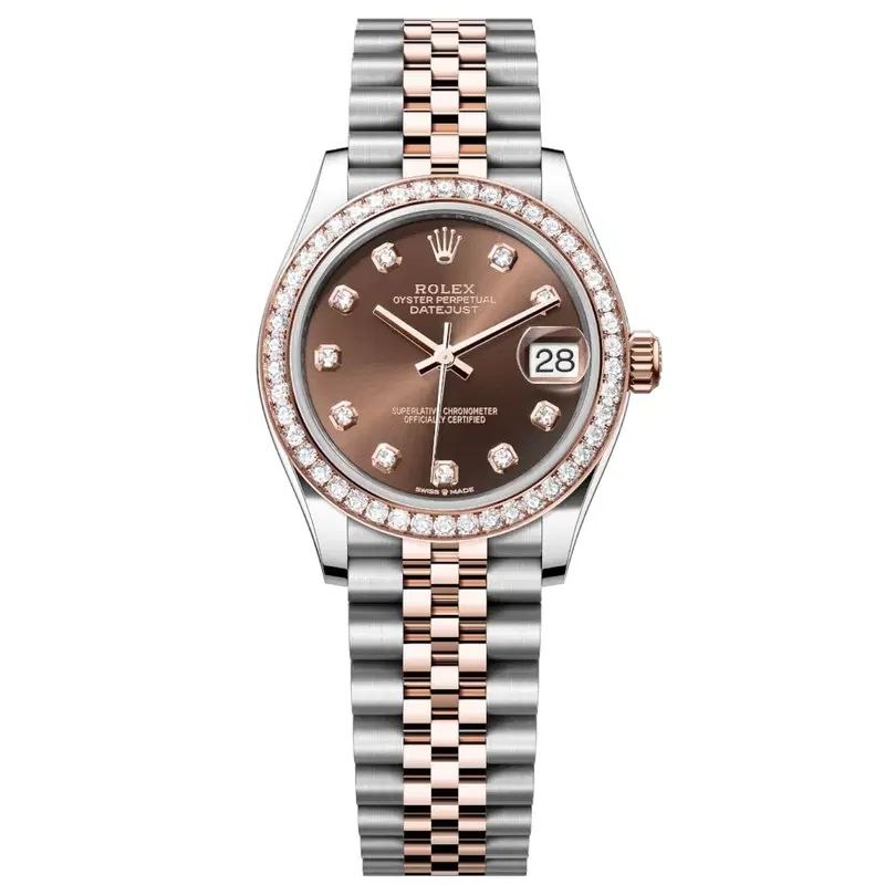 Rolex Datejust 31mm Women’s Master Quality Watch – Chocolate Dial, Rose Two-Tone Jubilee Bracelet & Rose Gold-Tone Diamond-Set Bezel