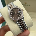 Rolex Datejust 31mm Women’s Master Quality Watch – Chocolate Dial, Rose Two-Tone Jubilee Bracelet & Rose Gold-Tone Diamond-Set Bezel