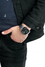 Fossil Grant Sport FS5236 44mm Men’s Chronograph Watch – Black Dial & Silver-tone Stainless Steel Bracelet