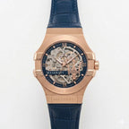 Maserati Potenza R8821108022 42mm Men’s Automatic Watch – Exquisite Skeleton Dial & Blue Alligator-Pattern Leather Strap