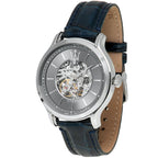 Maserati Epoca R8821118002 42mm Men’s Automatic Watch – Gray Skeleton Dial & Blue Alligator-Pattern Leather Strap