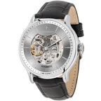 Maserati Epoca R8821118005 42mm Men’s Automatic Watch – Silver Dial & Black Alligator-Pattern Leather Strap