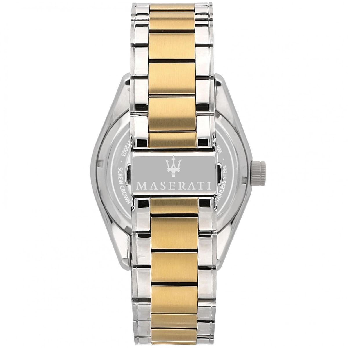 Maserati Traguardo R8823112003 45mm Men’s Automatic Watch – White Dial & Two-Tone Link Bracelet