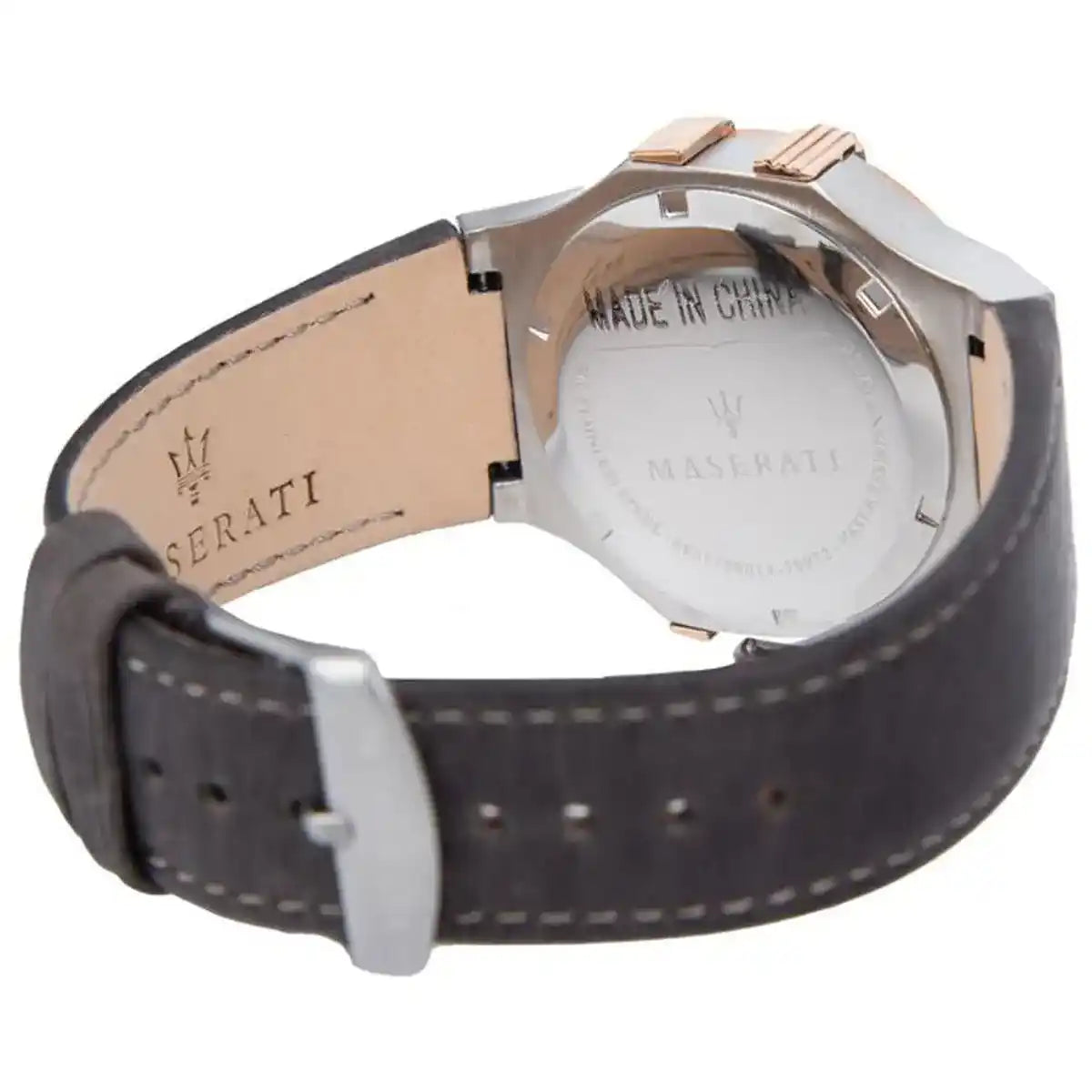 Maserati Potenza R8851108014 42mm Men’s Quartz Watch – Black Dial & Dark Brown Leather Strap