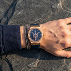 Maserati Potenza R8851108027 42mm Men’s Quartz Watch – Blue Textured Dial & Blue Alligator-Pattern Leather Strap