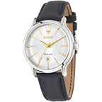 Maserati Epoca R8851118002 42mm Men’s Quartz Watch – Silver Sunray Dial & Black Leather Strap
