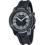 Maserati Sfida R8851123004 44mm Men’s Quartz Watch – Black Dial & Black Rubber Strap