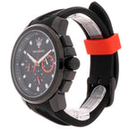 Maserati Sfida R8851123007 44mm Men’s Chronograph Watch – Carbon Fiber Dial & Black Rubber Strap