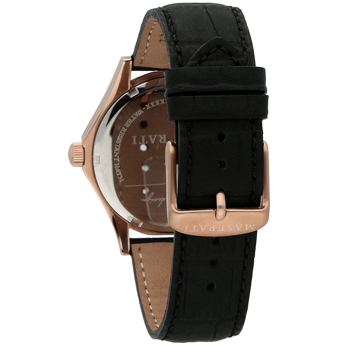 Maserati Circuito R8851127001 44mm Men’s Quartz Watch – Black Dial & Black Alligator-Pattern Leather Strap