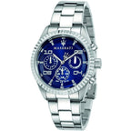 Maserati Competizione R8853100011 43mm Men’s Quartz Watch – Blue Multi-Function Dial & Silver-Tone Link Bracelet