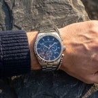 Maserati Competizione R8853100011 43mm Men’s Quartz Watch – Blue Multi-Function Dial & Silver-Tone Link Bracelet